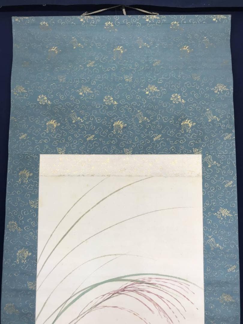 【真作】佐野五風/秋草図/草花図/掛軸/名家伝来/AC-479