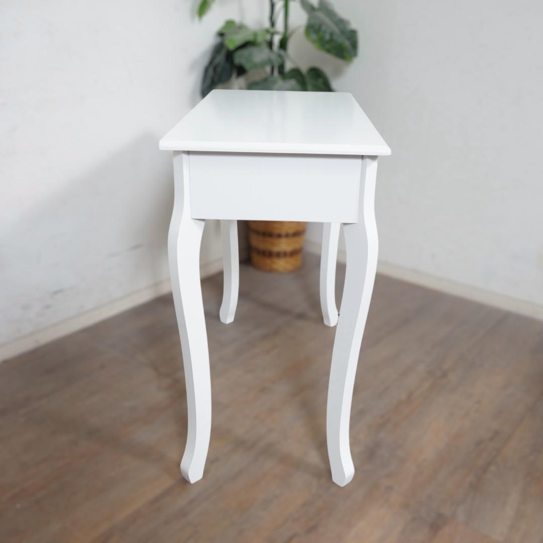 【新品】猫脚 デスク＆スツール セット ホワイト アンティーク調