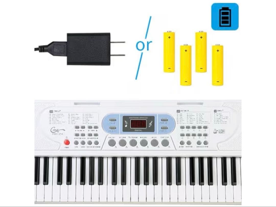 新品未使用 HRICANE 電子キーボード 61鍵 電子ピアノ 光る鍵盤 マイク