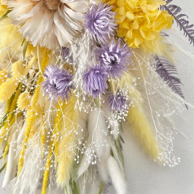 きらめく木洩れ日のレモンイエロースワッグ （ブーケ）・ Lふっくらタイプ