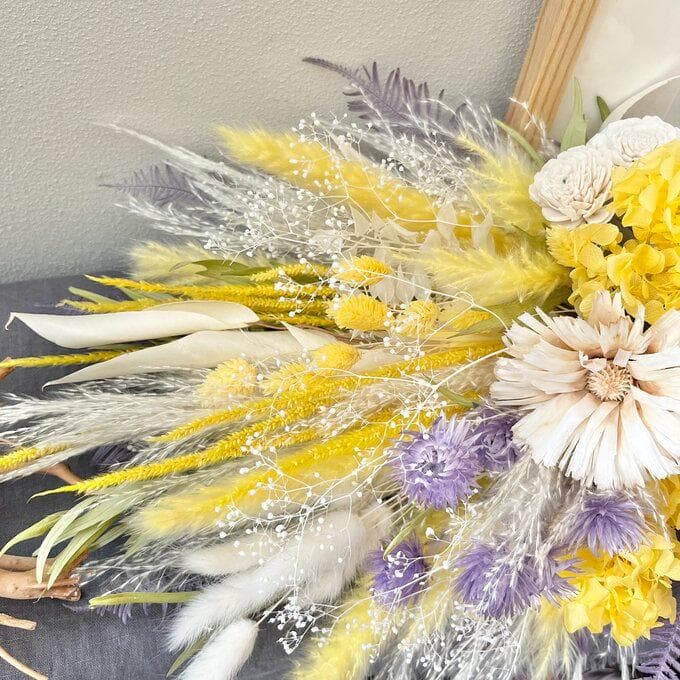 きらめく木洩れ日のレモンイエロースワッグ （ブーケ）・ Lふっくらタイプ