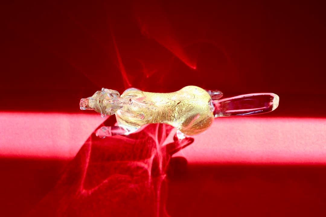 ガラスコレクション【クラタクラフトグラス　馬　置物】