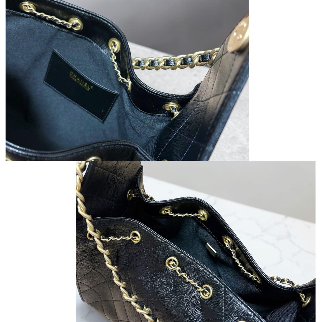 CHANEL25 ハンドバッグ ノベルティ品 キャビアスキン ブラック