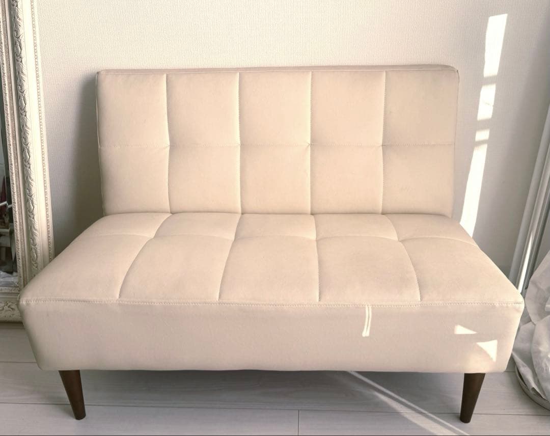 2人がけミニソファ★Carol ★ホワイト★美品