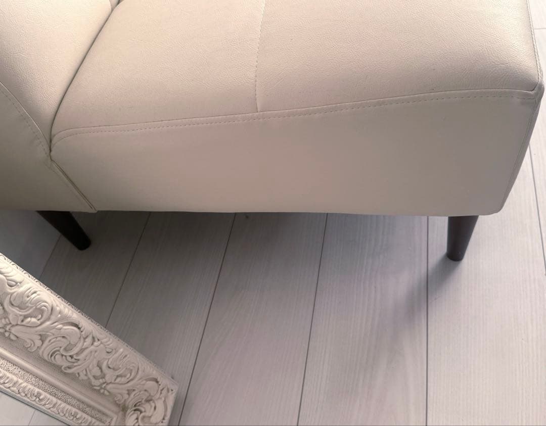 2人がけミニソファ★Carol ★ホワイト★美品