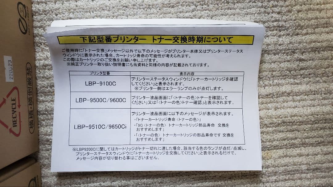 CRG-322II トナーカートリッジ 3個セット(新品)