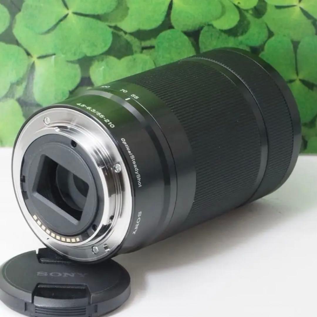 【美品】ソニー⭐️E 55-210mm F4.5-6.3OSS望遠レンズ　ブラック