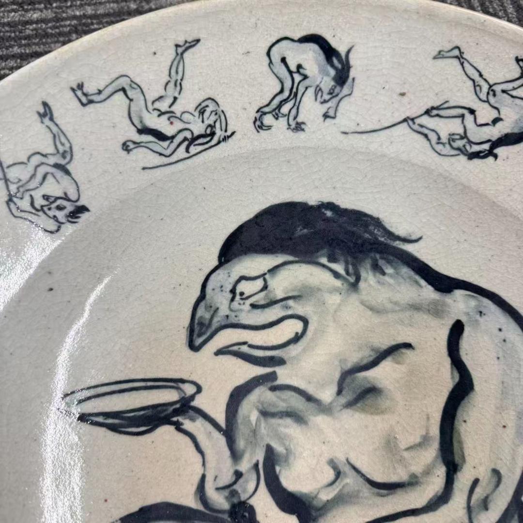 希少！　椿窯　河童 曼陀羅　大皿　共箱