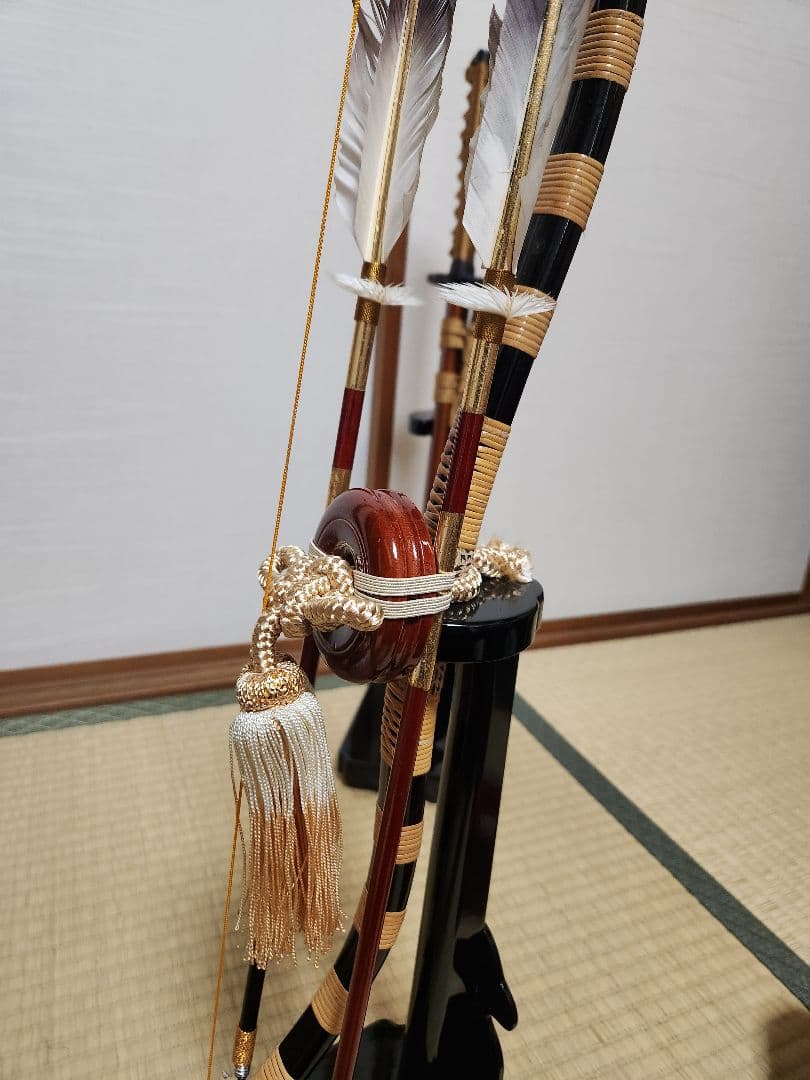 【極美品】東京久月 大鎧 本金袖板総金具付 木彫龍頭 五月人形 甲冑 太刀 弓矢