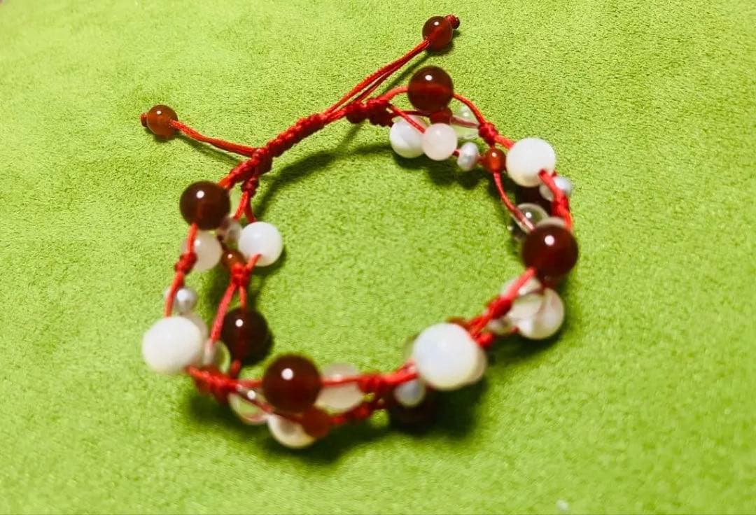 新品子宝に恵まれるパワーストーン編みブレスレット