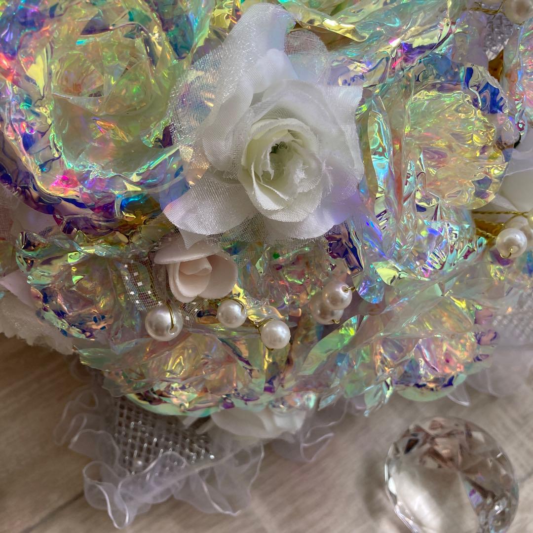 フラワーアレンジメント　ブーケ　キラキラ　花束　オーロラ