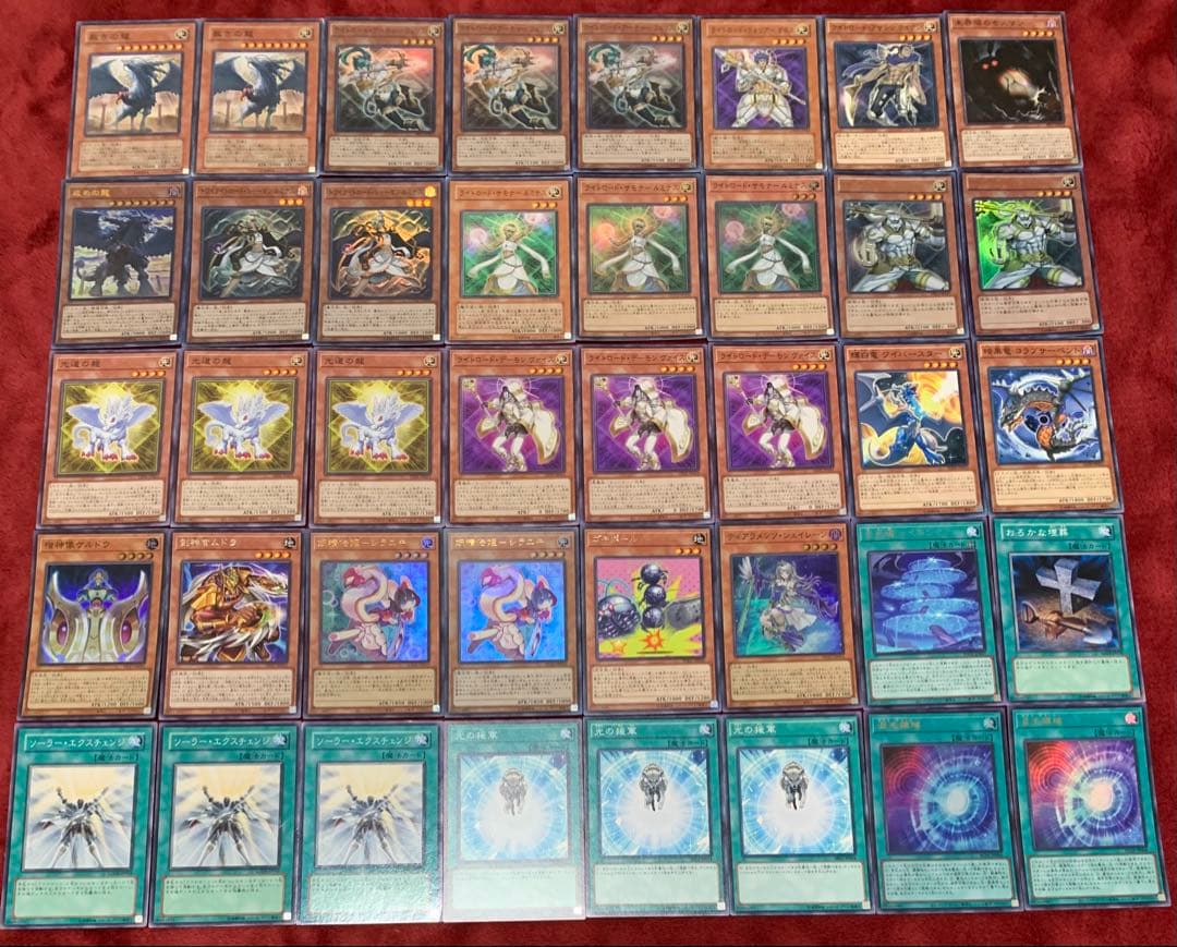 遊戯王　大会構築ライトロードデッキ40枚＋E X15枚