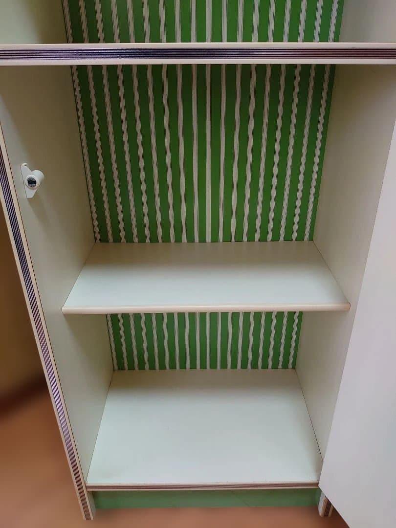 美品 レトロポップ 昭和レトロ 飾り棚 食器棚 花柄 アンティーク インテリア