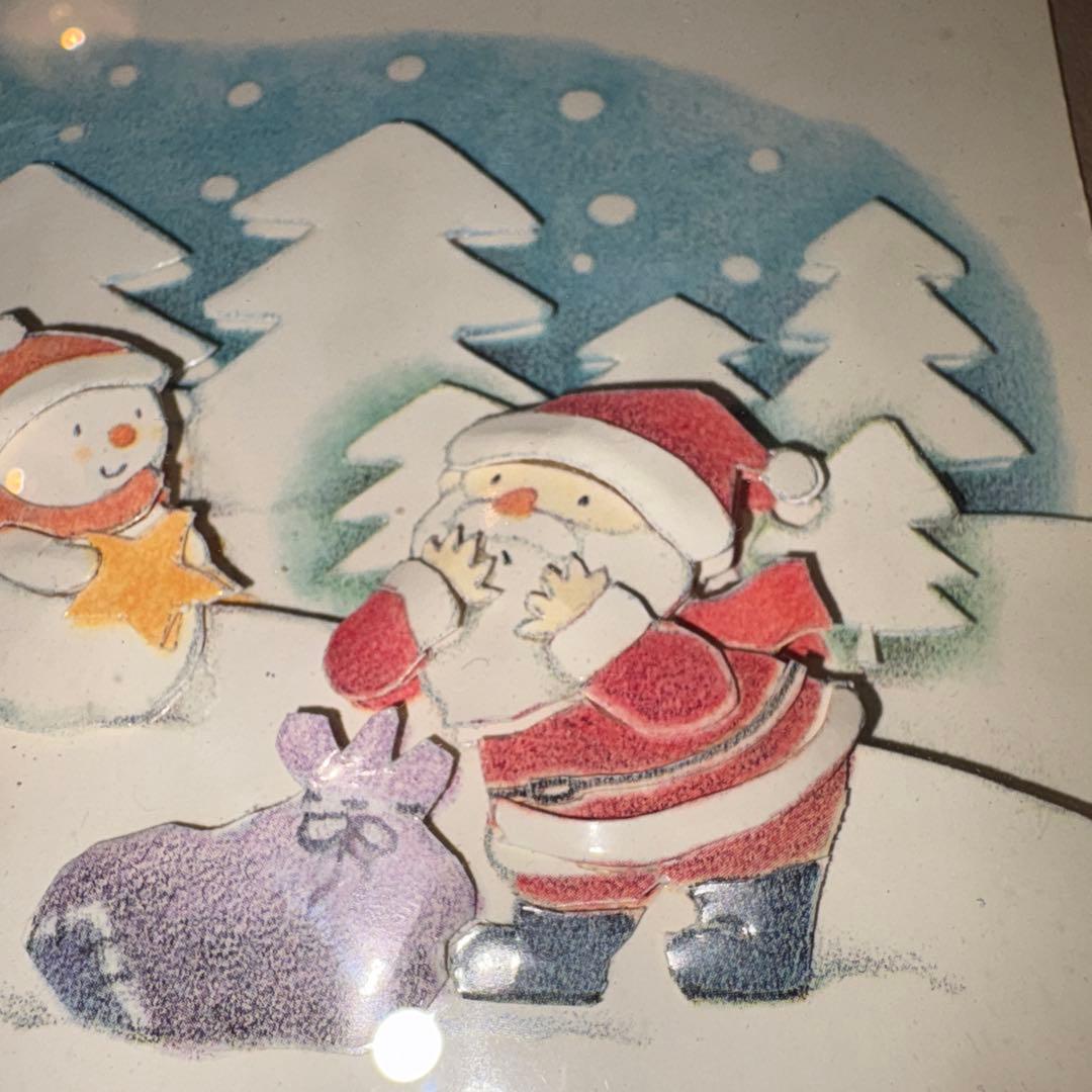 クリスマス　メリークリスマス　サンタクロースシャドーボックス