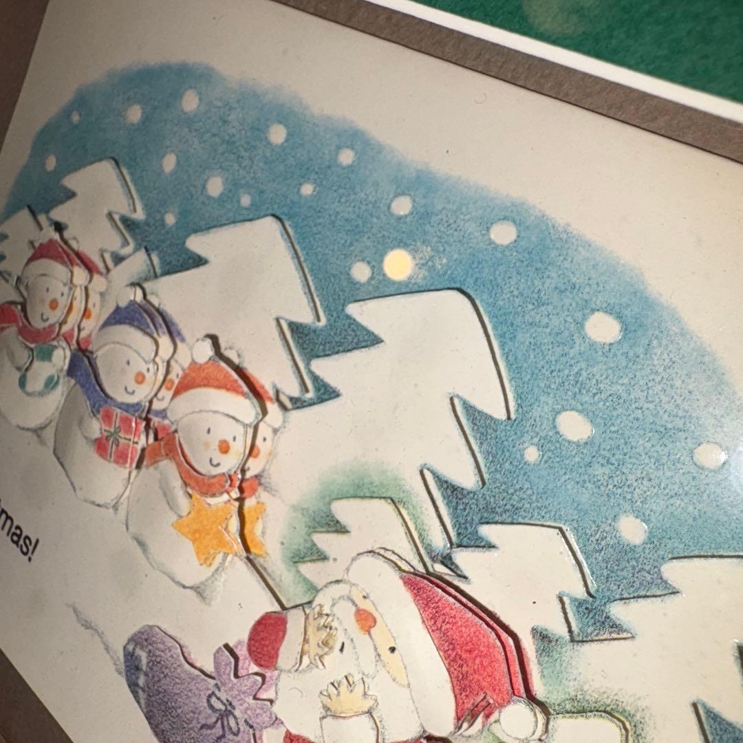 クリスマス　メリークリスマス　サンタクロースシャドーボックス