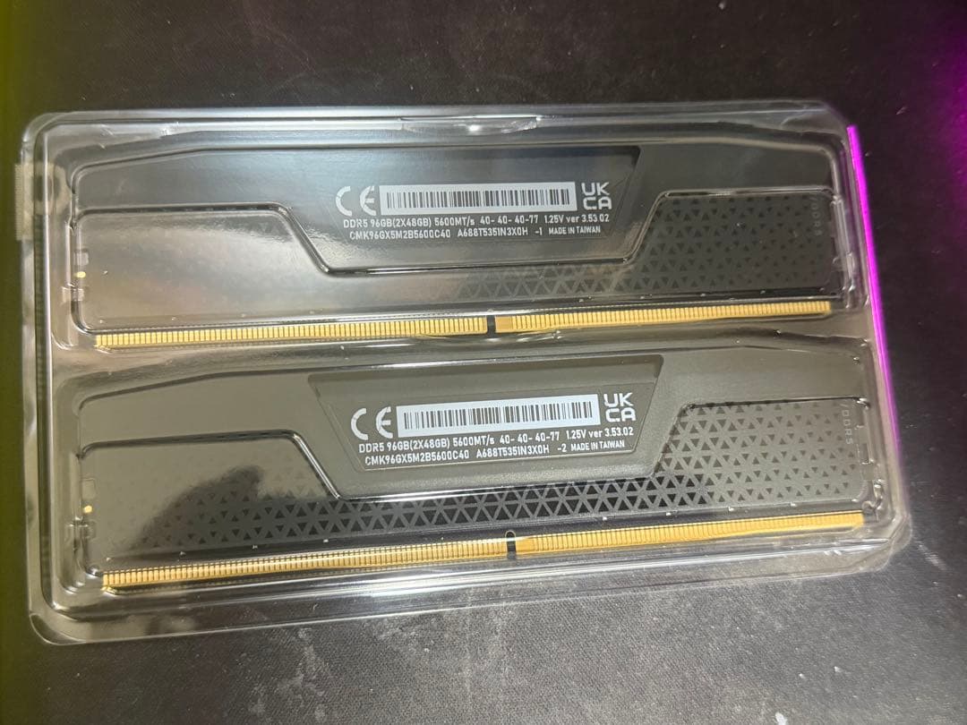 新品未使用CORSAIR VENGEANCE DDR5 96GB 5600MHz