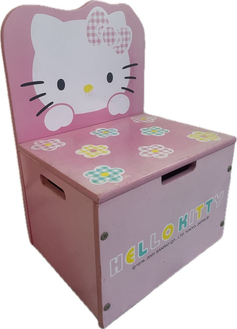 ロ　キティ 収納ボックス兼椅子ドレスのぬいぐるみミスドコラボぬいぐるみストラップ
