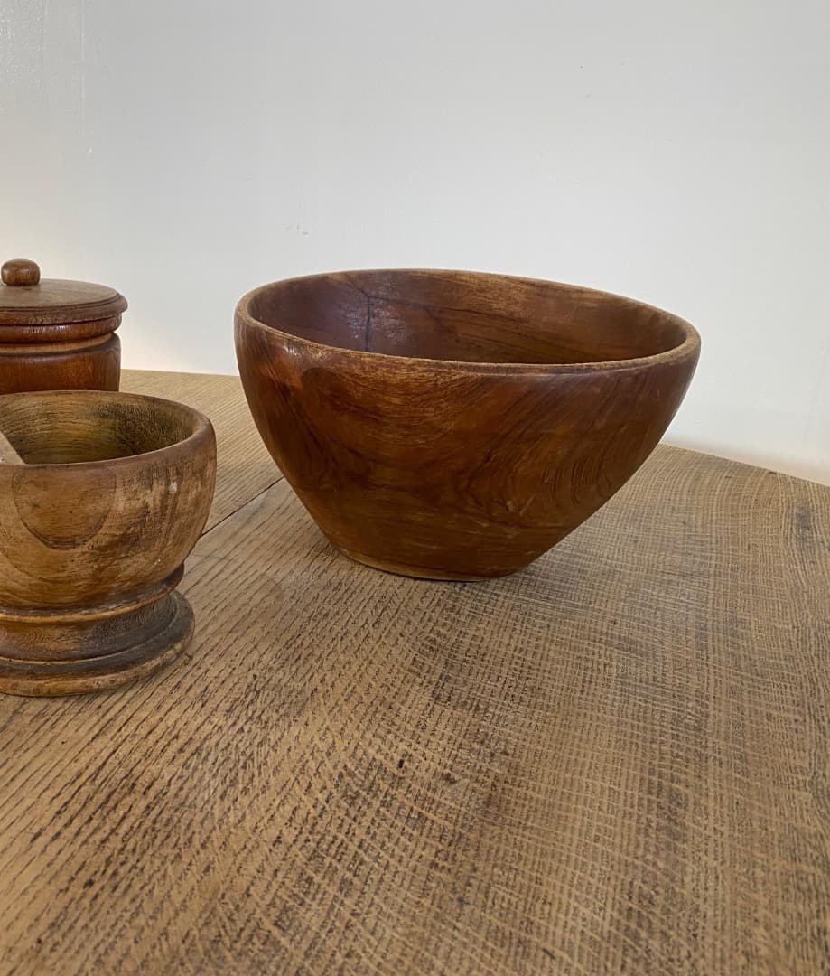 木製サラダボウル サラダボウル アンティークサラダボウル フランスアンティーク