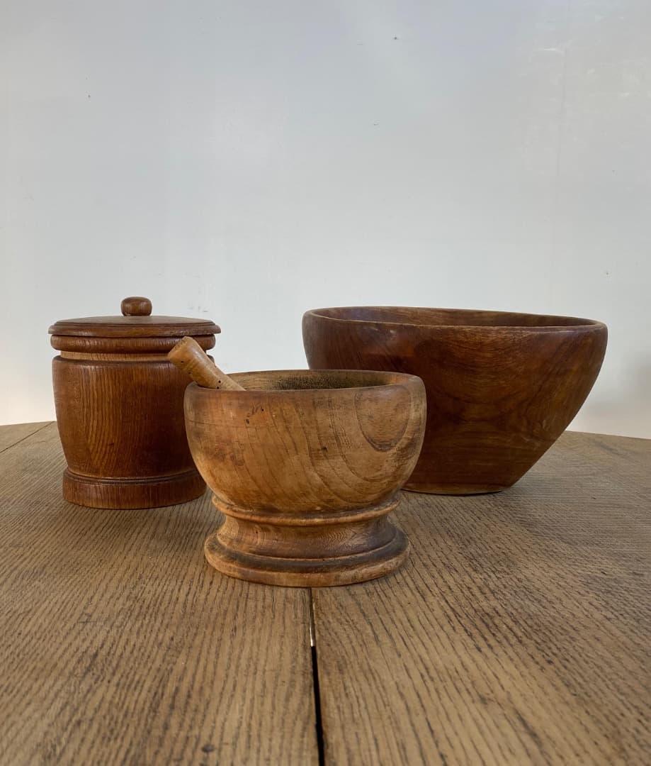 木製サラダボウル サラダボウル アンティークサラダボウル フランスアンティーク