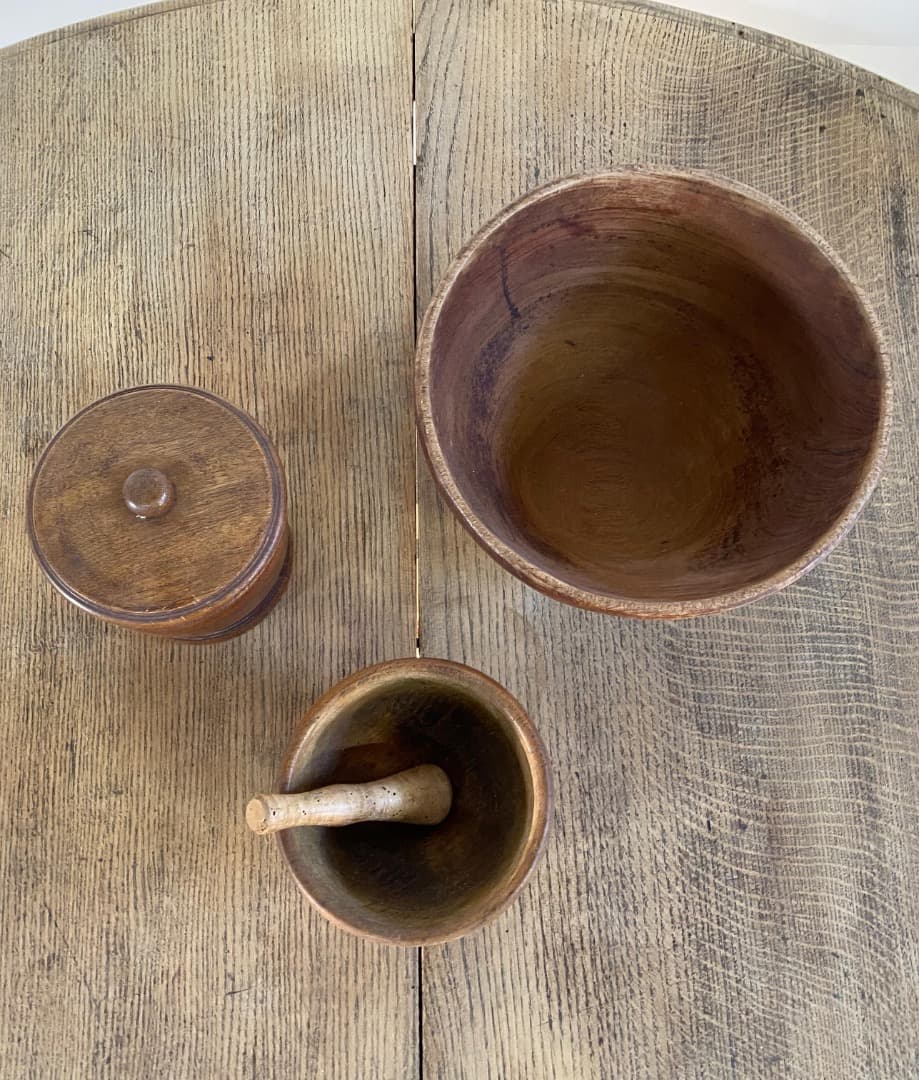木製サラダボウル サラダボウル アンティークサラダボウル フランスアンティーク