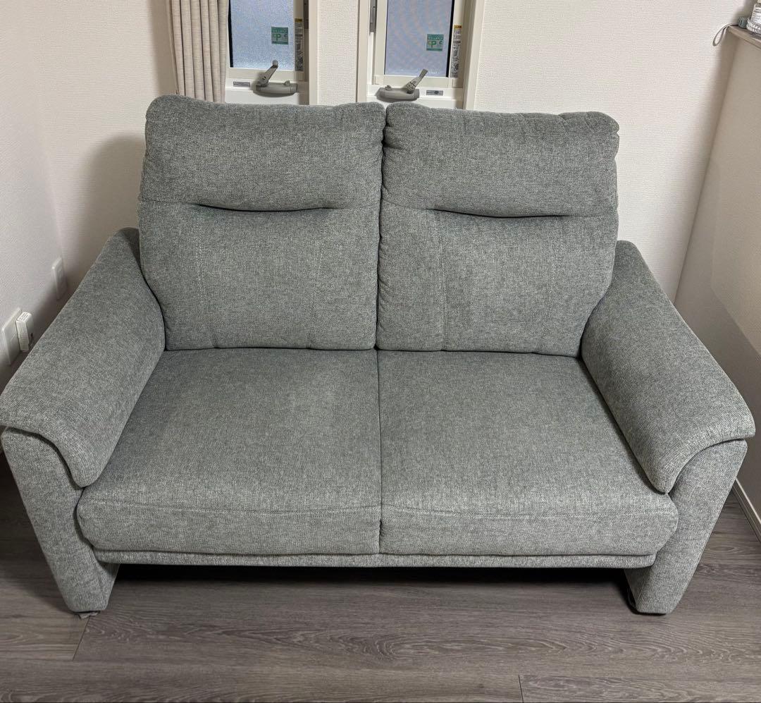 ニトリ 2人掛けソファ 布張りタイプ (ナルタ 布KD GY)