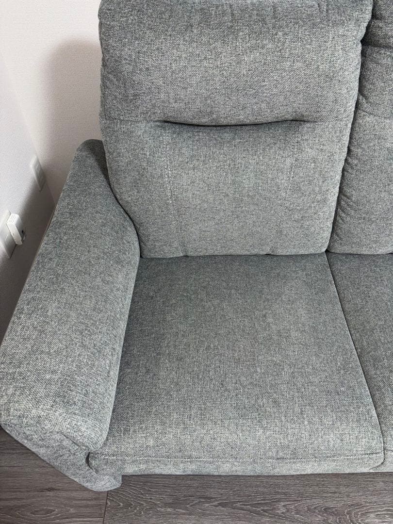 ニトリ 2人掛けソファ 布張りタイプ (ナルタ 布KD GY)