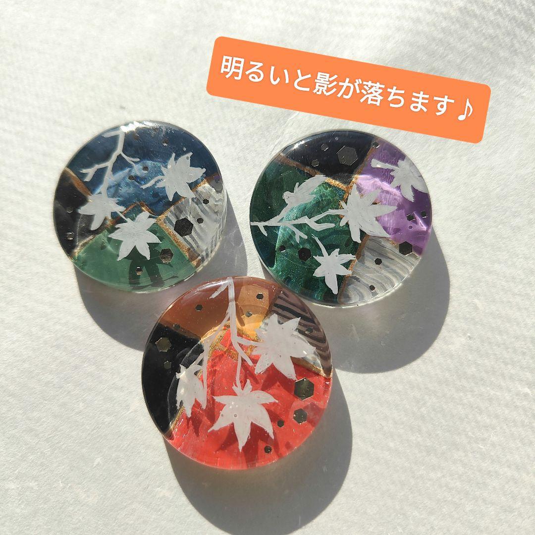 【669】ハンドメイド　レジン　ヘアゴム　ポニーフック　手描き