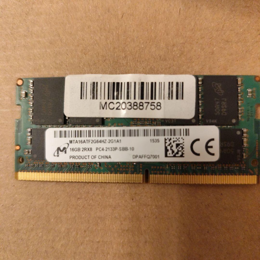 Crucial 16GB DDR4 2133MHz メモリー 1枚