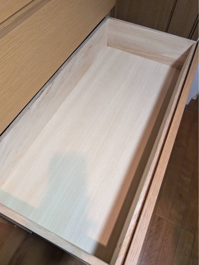 ■送料込■無印良品 6段チェスト オーク材 たんす 棚 衣類収納 脚付