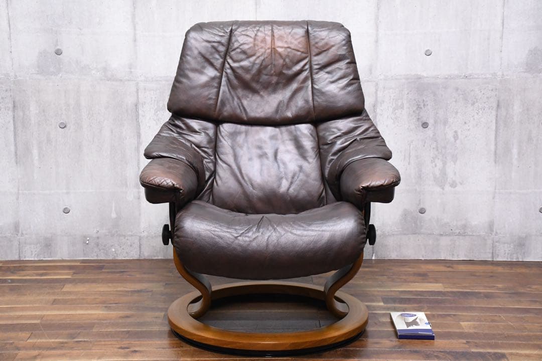 EAK44 エコーネス ストレスレスチェア レノ Mサイズ ダークブラウン系