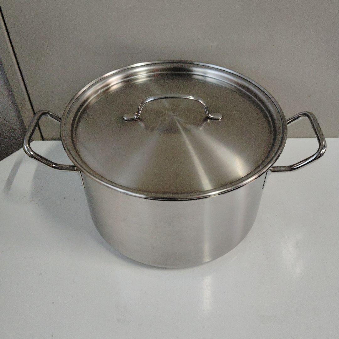 値下げ　純 ステンレス製　 半寸胴鍋