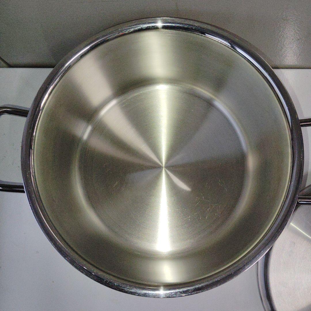 値下げ　純 ステンレス製　 半寸胴鍋