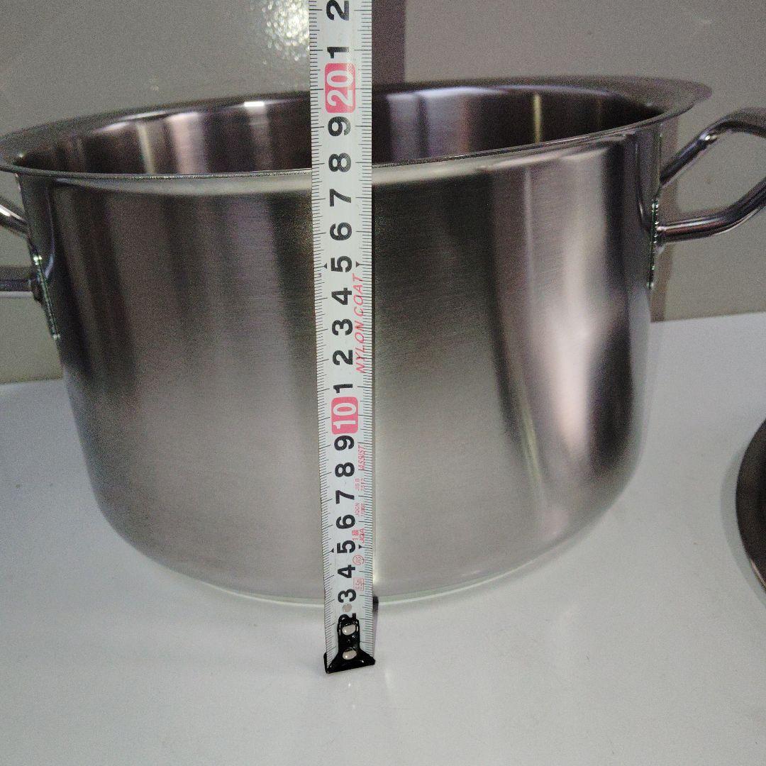 値下げ　純 ステンレス製　 半寸胴鍋