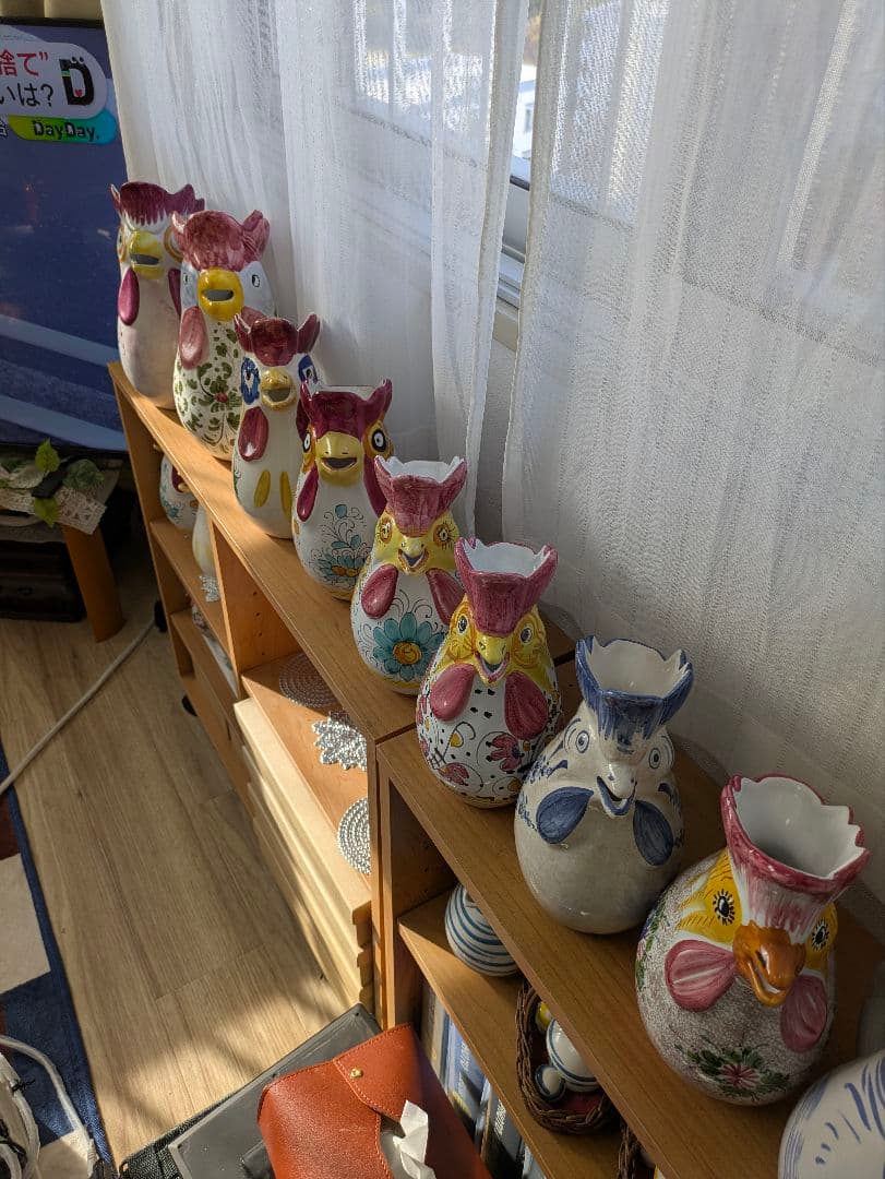 人々の幸せ見守ると言われる雄鶏ピッチャーイタリアアンティーク贈り物としても✨