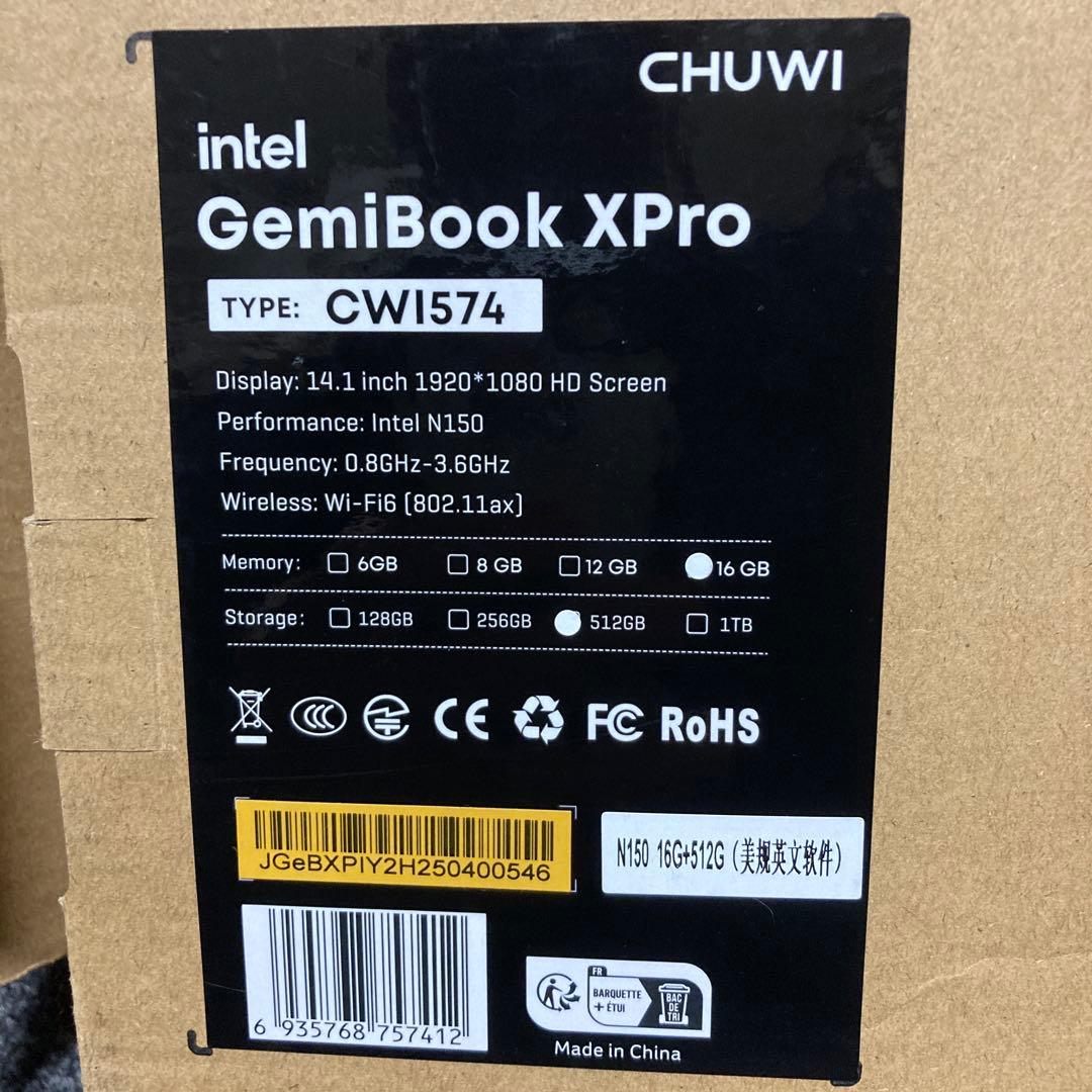 CHUWI Gemi book XProノート 480GB 16GB 2024