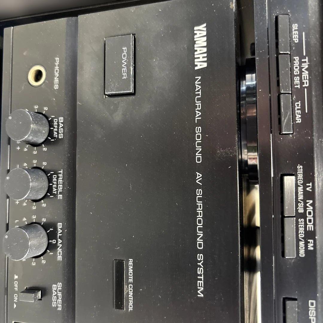 YAMAHA CD カセットテープ コンポ サラウンド機能付き 通電OK
