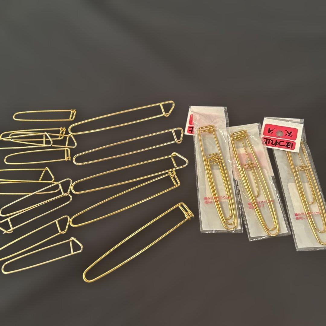 手芸用金属クリップと木製ピンセット