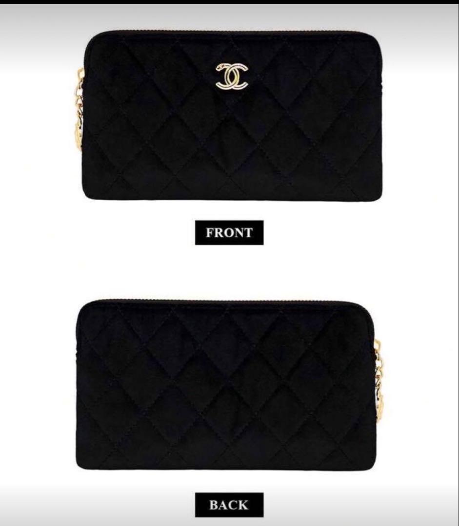 CHANEL ノベルティ　ベルベット　ポーチ　ポシェット　ショルダーバッグ