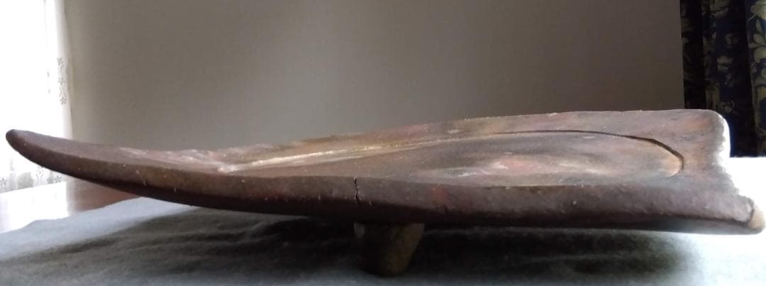 【稀少】越前焼　松井勝彦　【青ノ木窯】　自然灰釉究極美逸品巨大36cm大皿No3