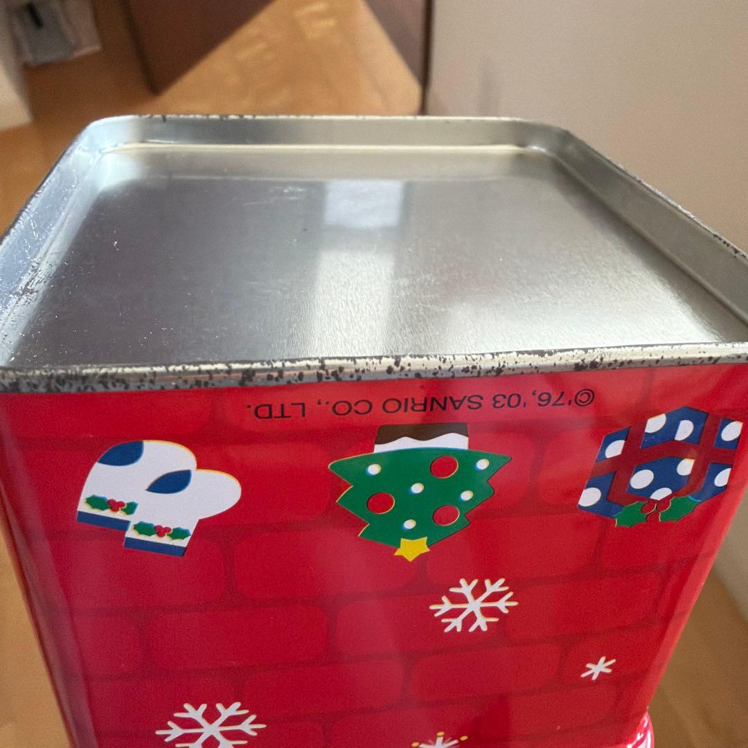 レトロ　　ハローキティ クリスマス 小物入れ缶