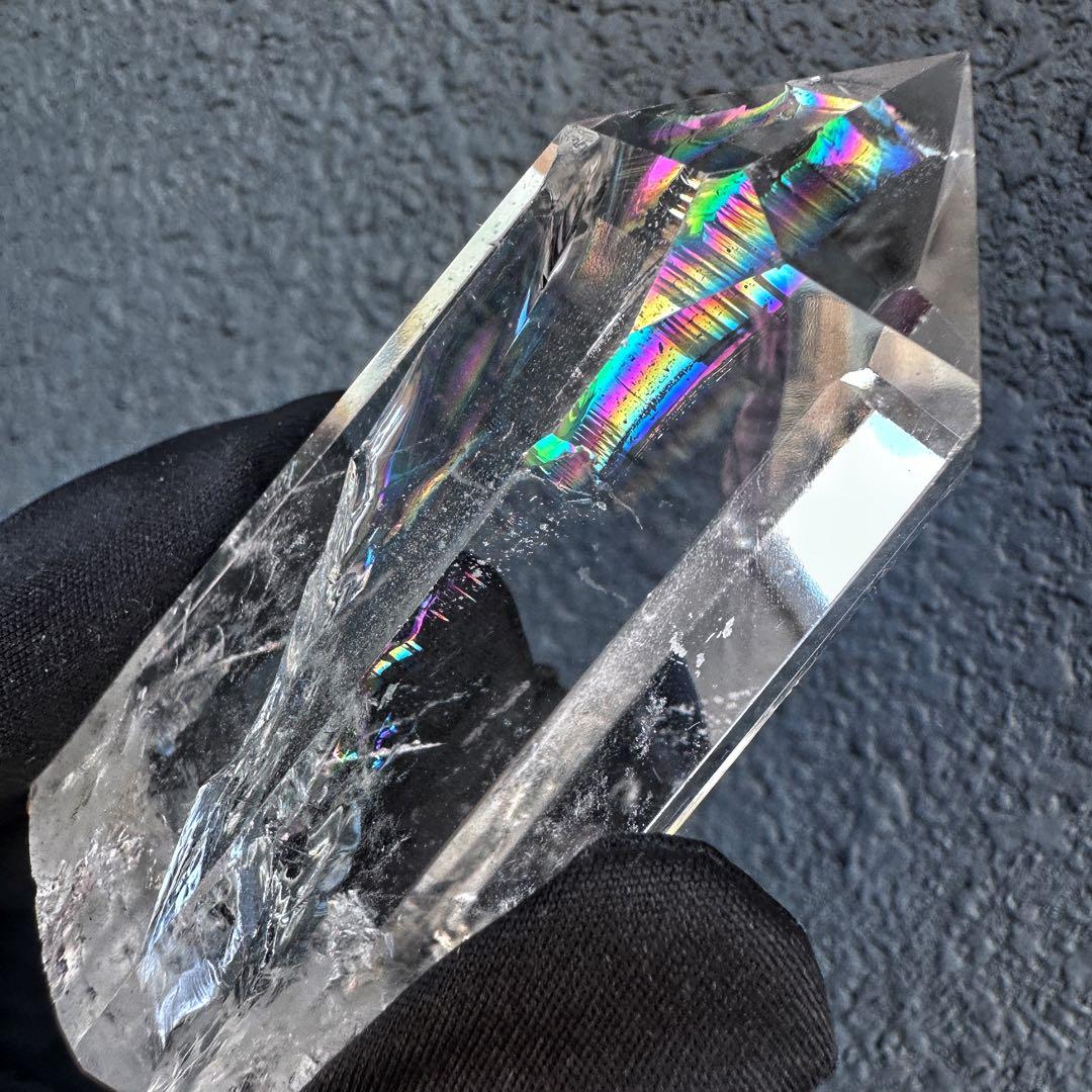 高透明度❗️レインボー☆ヒマラヤ ブルーエンジェルラダークォーツ六角柱A1156