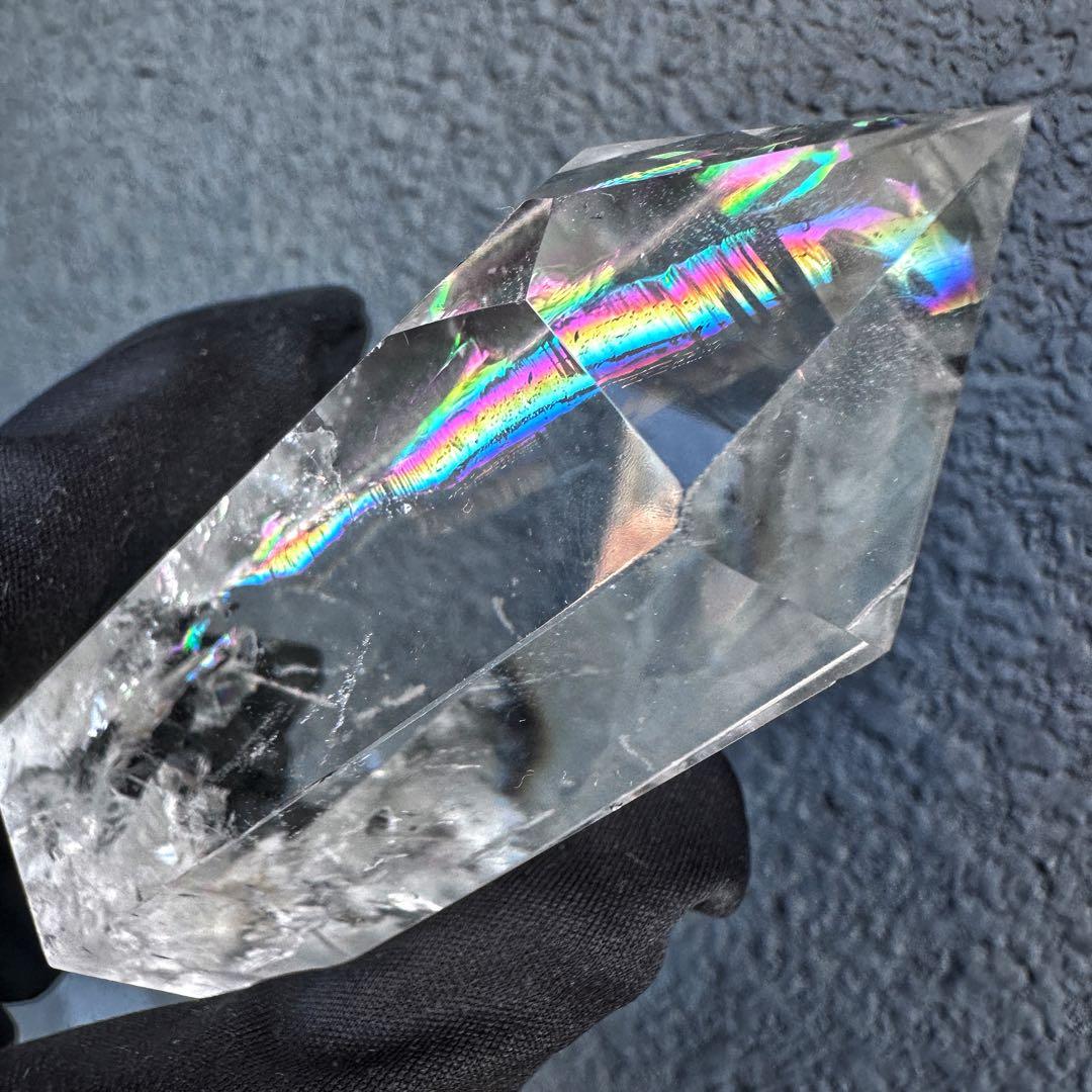 高透明度❗️レインボー☆ヒマラヤ ブルーエンジェルラダークォーツ六角柱A1156