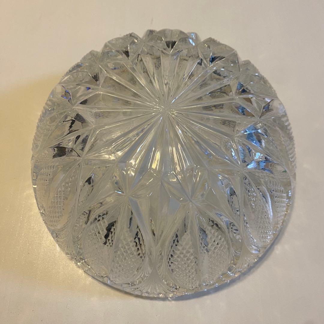 カットガラス 保谷 クリスタル ガラス サラダ ボウル　 工芸品 クリスマス