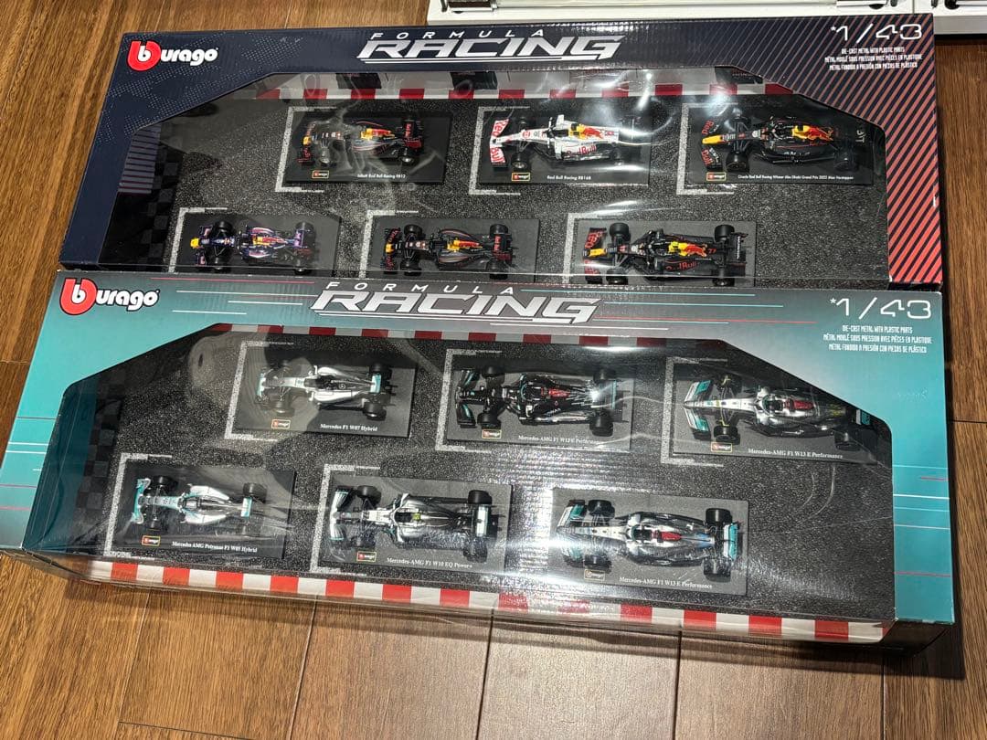 新品 ブラーゴ レッドブル メルセデス F1 6台×2セット 12台 1/43