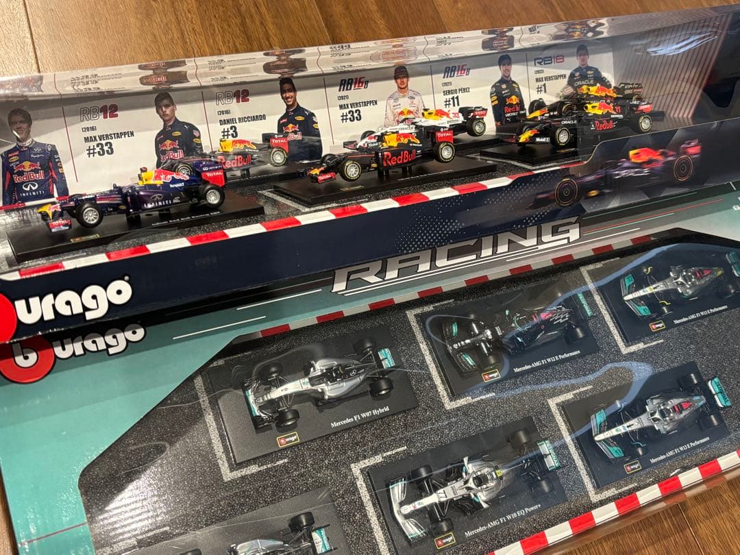 新品 ブラーゴ レッドブル メルセデス F1 6台×2セット 12台 1/43