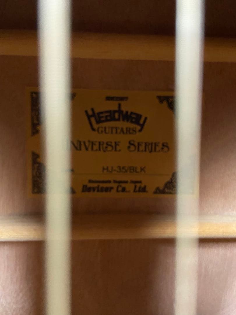 【美品】HEADWAY　ヘッドウェイ　HJ35/BLK ギブソンJ45黒コピー