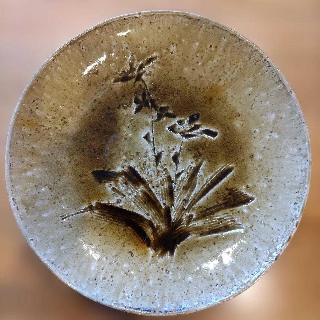 加藤敬也 作 黄灰釉大皿 31.5cm 共箱・栞付 【未使用品】