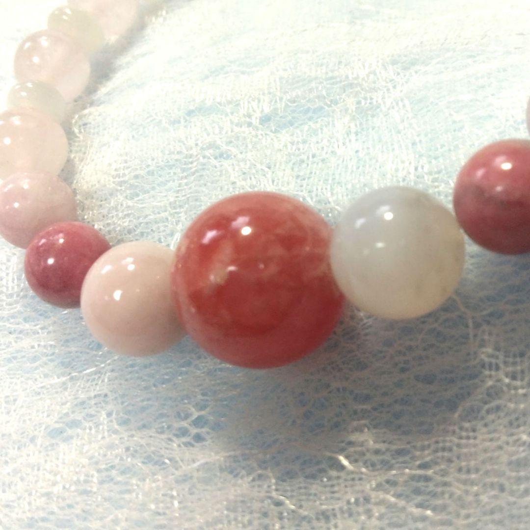 愛の魅力が高まり好きな人と上手くいく！大粒インカローズ＆ピンクオパール ブレス