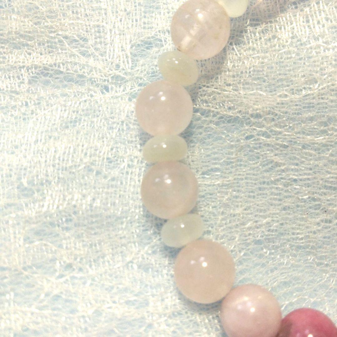 愛の魅力が高まり好きな人と上手くいく！大粒インカローズ＆ピンクオパール ブレス