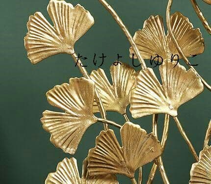 シンプルな芸術置物金属鉄芸装飾イチョウの葉の装飾q